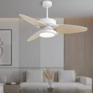 Light Pro 52 In. LED Indoor White Smart Ceiling Fan with Rem