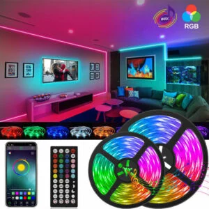 RGB LED Strip Bluetooth Remote Lights TV Back Lights for Bar