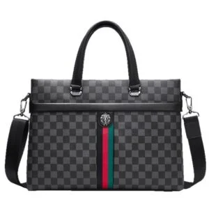 Men's Checked Messenger Bag