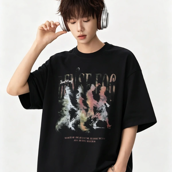 Printed Short Sleeve Crew Neck T-Shirt