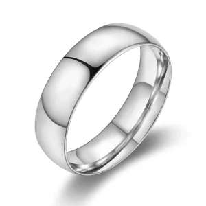 Geometric Titanium Steel Couple Ring