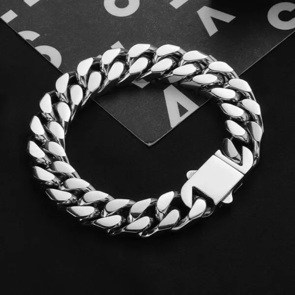 Men’s Titanium Steel Geometric Jewelry Buckle Bracelet