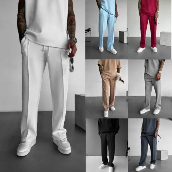 Men’s Straight-Leg Casual Trousers