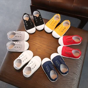 Kids Soft-Sole Canvas Indoor Shoes