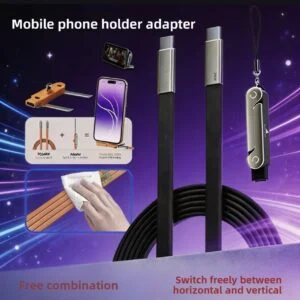 Suitable for Apple and Huawei, Flat Cable with Dual Type-C, Super Fast Charging Cable