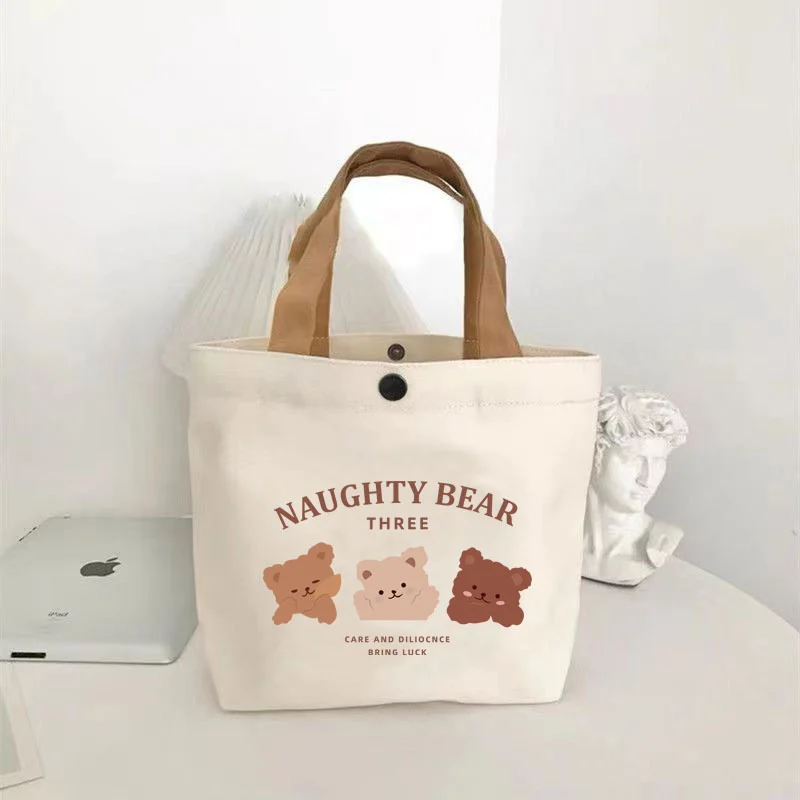 Smiling Bear Canvas Bag