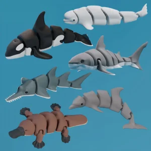 3D Printed Small Animal Toys with Flexible Joints