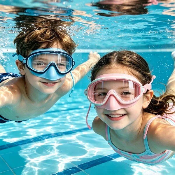 Childrens Anti-Fog Swimming Goggles with Nose Protection
