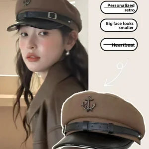 Retro Military Style Octagonal Hat