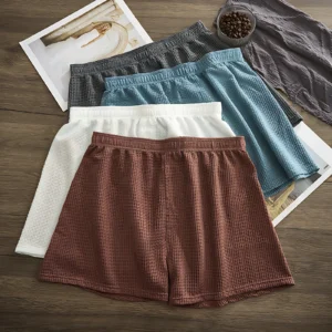 Men’s Ice Silk Boxer Briefs Nylon Mesh Breathable Solid Color Seamless Underwear