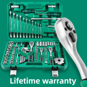Automotive Ratchet Wrench and Socket Set