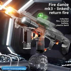 Long-Range Electric Water Gun with Flashing Effects