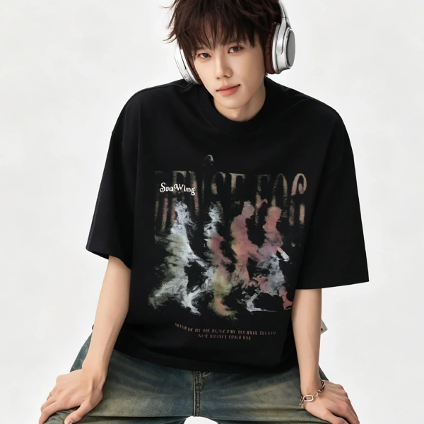 Printed Short Sleeve Crew Neck T-Shirt