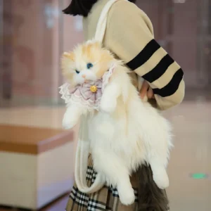 Cute Cat and Dog Plush Doll Backpack