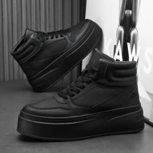 Thick-Soled High-Top Men’s Shoes