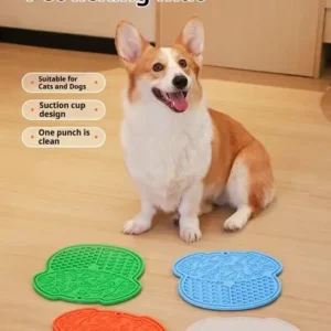 Lick Mat for Dogs and Cats Dog Slow Feeder Mat with Strong S