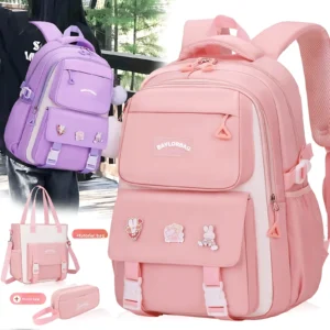 Girls School Backpack Large Capacity Lightweight