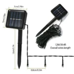 Solar String Lights LED Solar Power Fairy String Light 12M 8
