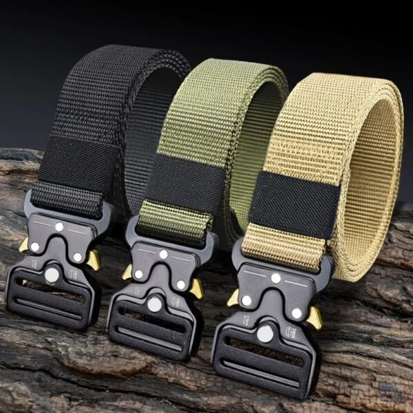 Men’s Tactical Canvas Belt with Automatic Buckle