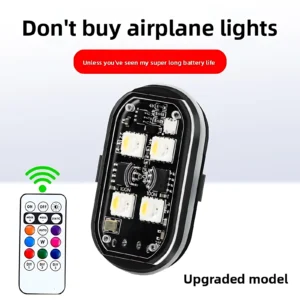 Wireless Remote Control LED Pilot Light for Motorcycle Car Bicycle