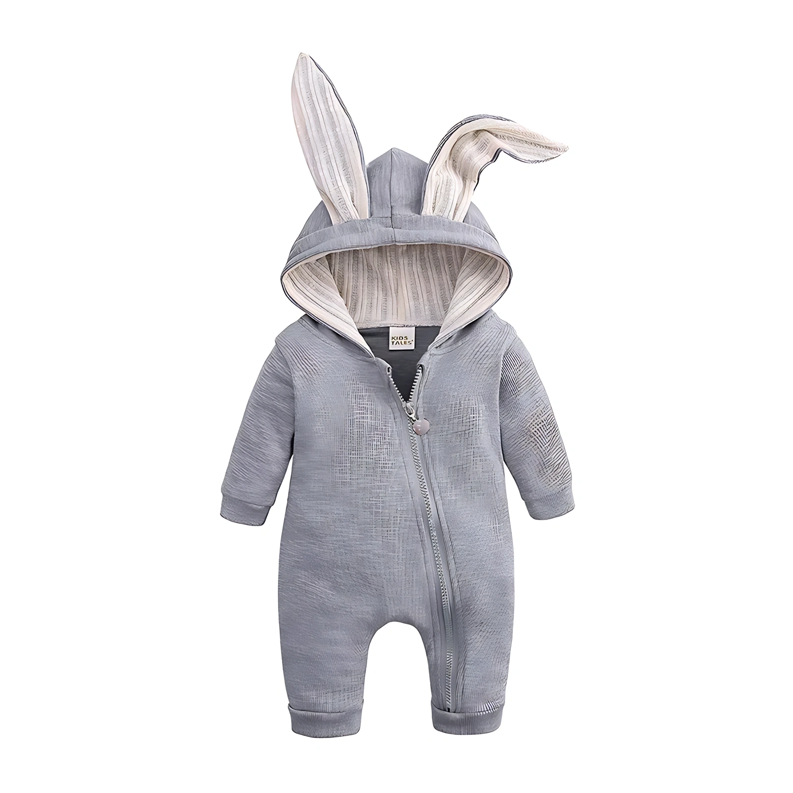 Cotton Baby Bunny-Ear Hooded Romper
