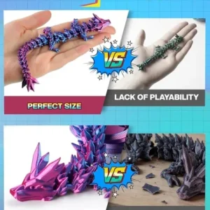 8" 3D Printed Dragon Eggs, Mystery Crystal Dragon Egg For Easter Basket Stuffers, Unique Easter Toys & Decor, Fantasy