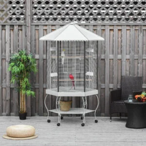 Flight Bird Cage Hexagon Covered Canopy