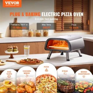 Electric Pizza Oven Countertop Pizza Maker For 12″ Pizza Indoor & Outdoor