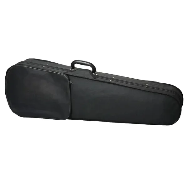 Durable Cloth Fluff Triangle Shape Case With Silver Gray Lining For 4&4 Violin Black