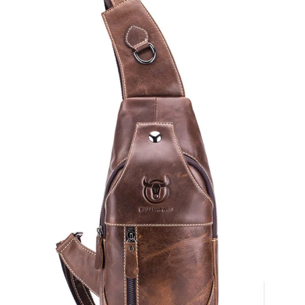 Men's Retro Genuine Leather Crossbody Chest Bag
