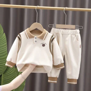 Boys Bear Pullover and Pants Set