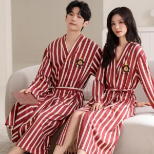 Cotton Couple Bathrobe and Loungewear