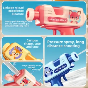 Kids’ Linked Water Gun Toy for Summer Outdoor Play