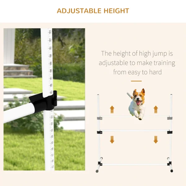 4-piece Dog Agility Training Equipment with Height-adjustabl