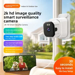 2K Indoor Smart Security Camera with Two-Way Audio