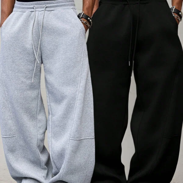 Men's Sweatpants American Style Heavyweight Straight-Leg Casual Trousers