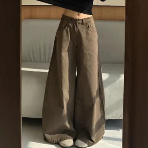 Women's High Waisted Wide Leg Denim Pants