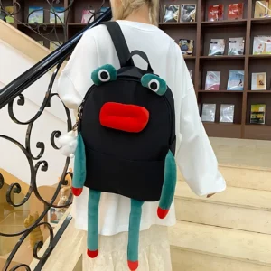Cartoon Frog School Backpack