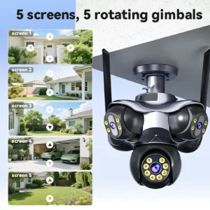 Five Lens HD Outdoor Security Camera