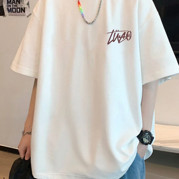 Heavyweight Cotton T-Shirt Men Loose Fit