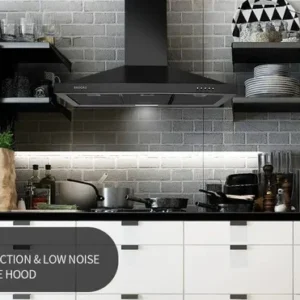 Range Hood 36 Inch Black Wall Mount Range Hood In Black Stainless Steel Kitchen Vent Hood