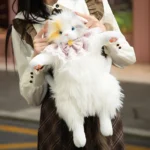Cute Cat and Dog Plush Doll Backpack