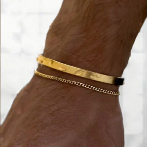 Men’s Double Layer Snake Cuban Chain Bracelet