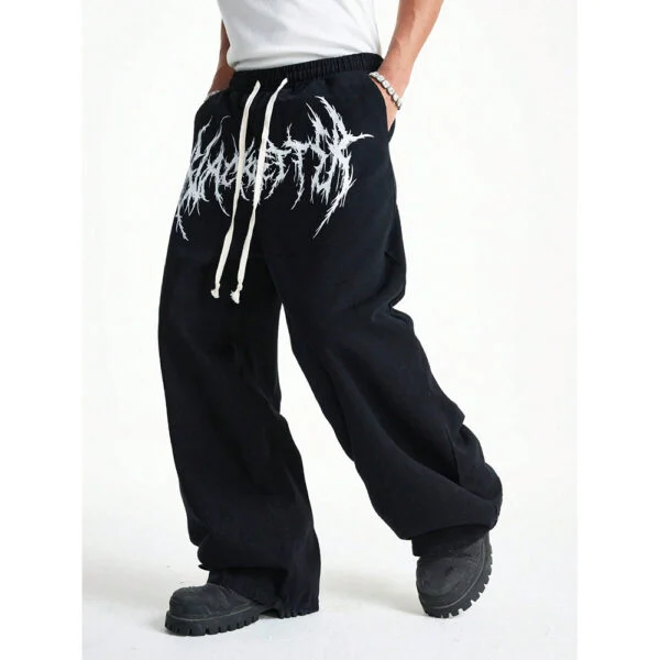 Men's casual wide-leg trousers
