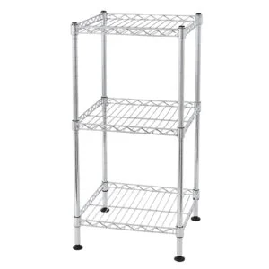 3Tier Wire Shelving Rack Metal Storage Shelf Unit For Laundry Bathroom Kitchen Pantry Closet