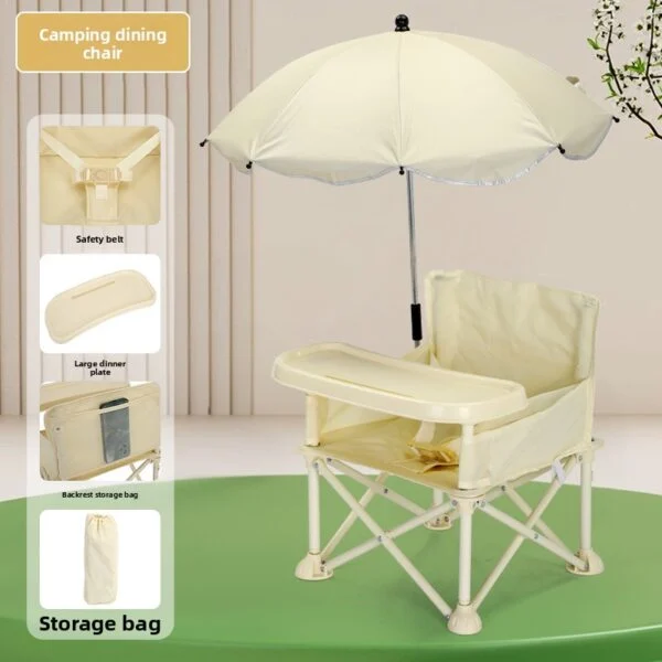 Foldable Baby Chair with Backrest for Outdoor and Indoor Use