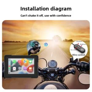 6.25-Inch Motorcycle Dash Cam with CarPlay