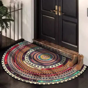 Bohemian Vintage Semi Circular Carpet
