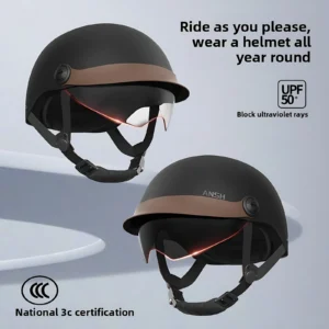 Retro Electric Motorcycle Helmet