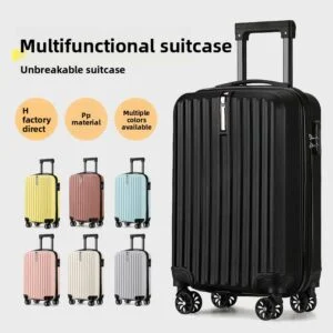 20-Inch Carry-On Luggage with Silent Wheels and Lock